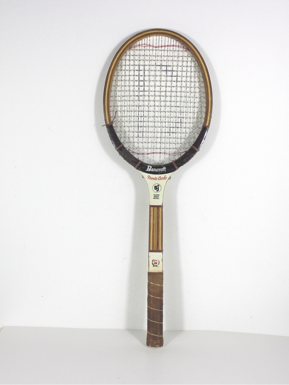 70’s Björn Borg Vintage Wooden Tennis Racket signature for Designer Decorating